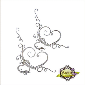 Corner Swirly Heart Set