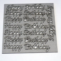 6x6 Happy Birthday Card Word Set