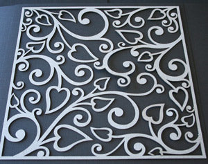 11" Heart Swirl Backing Sheet