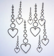 Beaded Hanging Heart Set