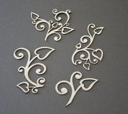 Funky Heart Swirls